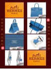 HERMES BIRKIN 30 (Pre-owned) - Mykonos / Mykonos Blue, Clemence leather, Phw